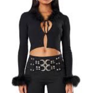 The Kript feathered top